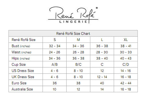 Rene Rofe Lingerie Lurex Dreams 2Pc Set Black M/L
