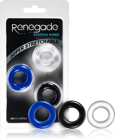 Renegade Stamina Cock Rings with packaging