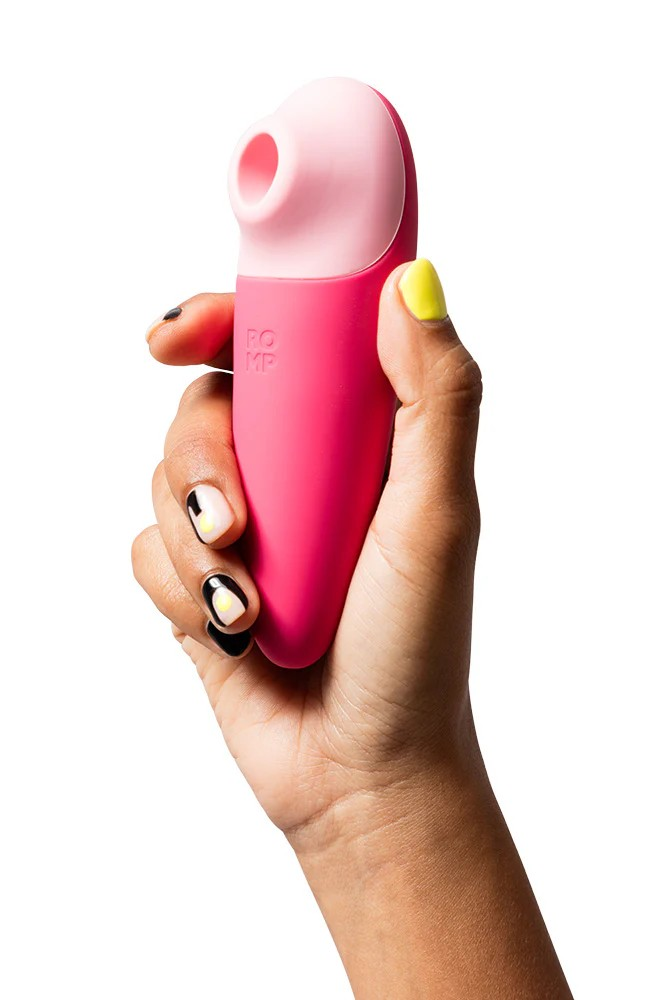 Romp Shine Air Pule Stimulator in hand