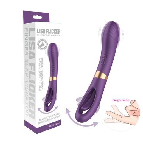Loveangels Lisa Flicker Dual Ended G-Spot Vibe With Finger Slap Motion