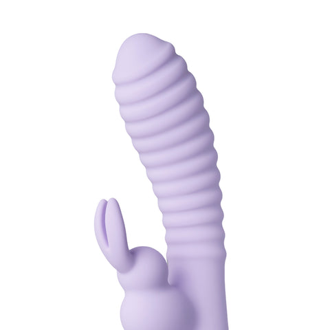 Loveangels Rechargeable Ribbed Silicone Rabbit Vibrator