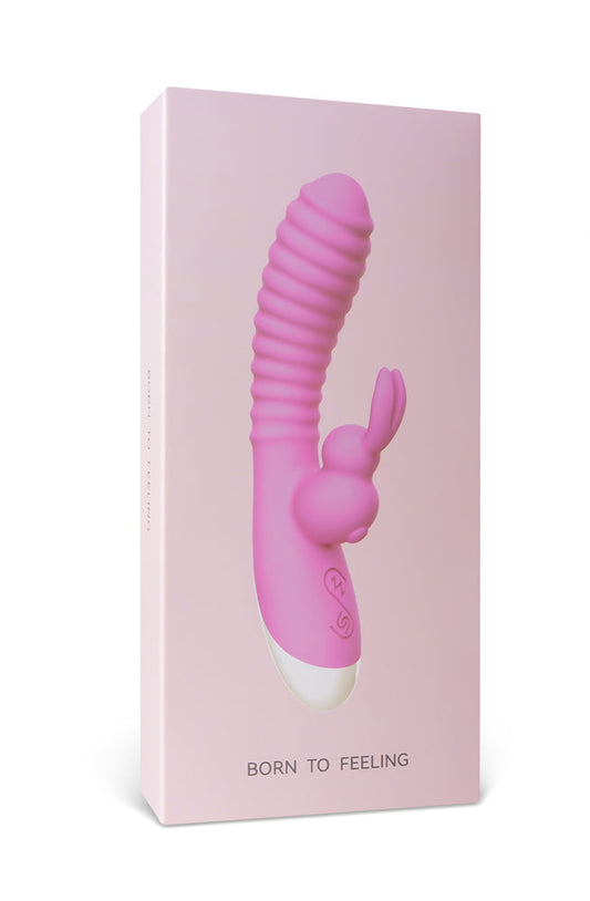 Loveangels Rechargeable Ribbed Silicone Rabbit Vibrator