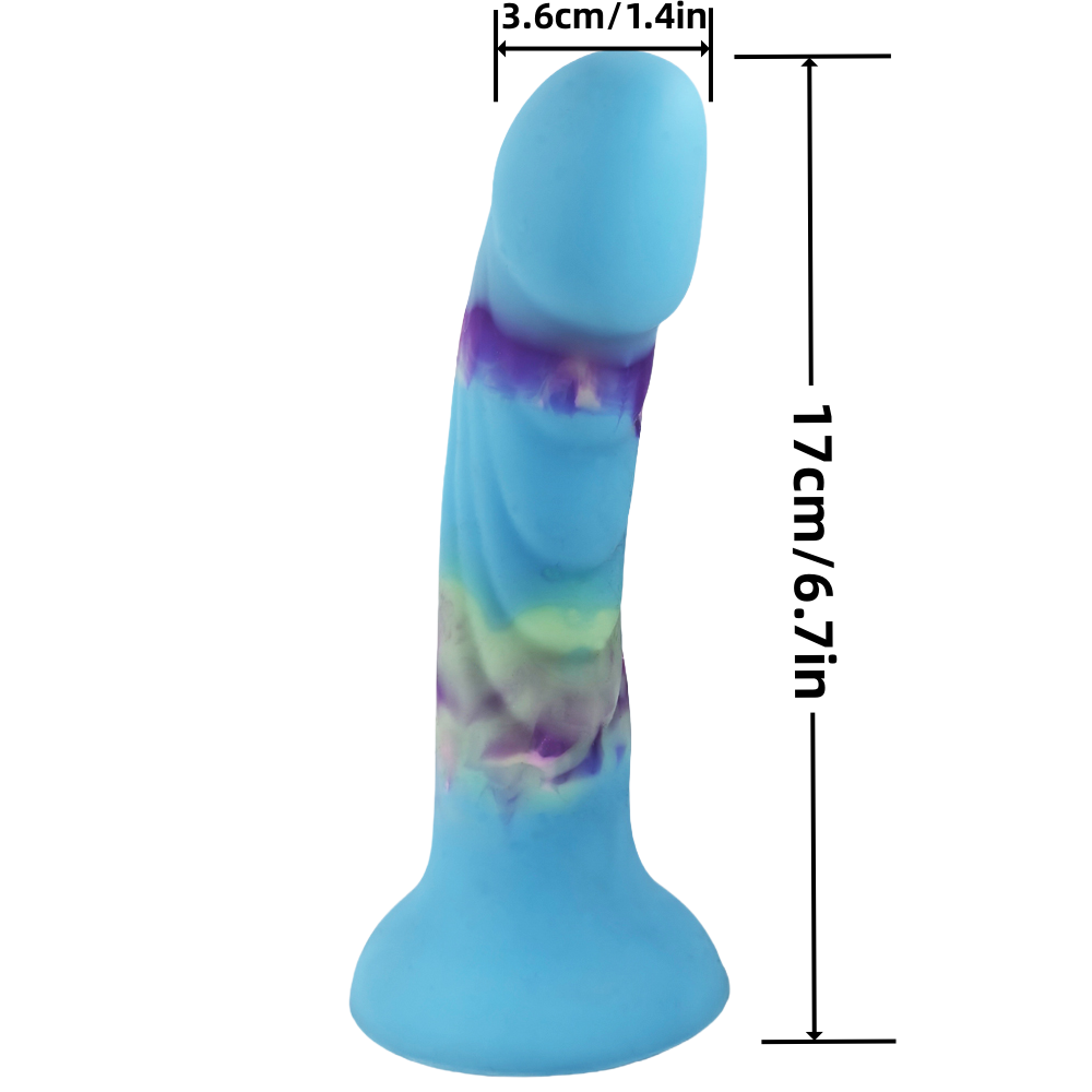 Loveangels Prism Ridge Textured Silicone 17cm Dildo