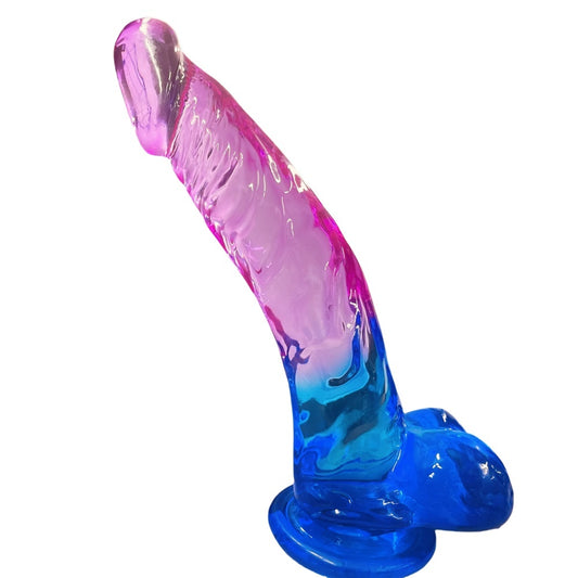 Loveangels 8.27" Purple & Blue TPE Mermaid Dildo