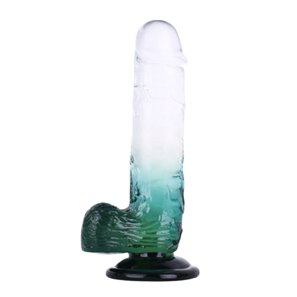 Loveangels Clear Core Fresh Crystal Green 21cm Dildo