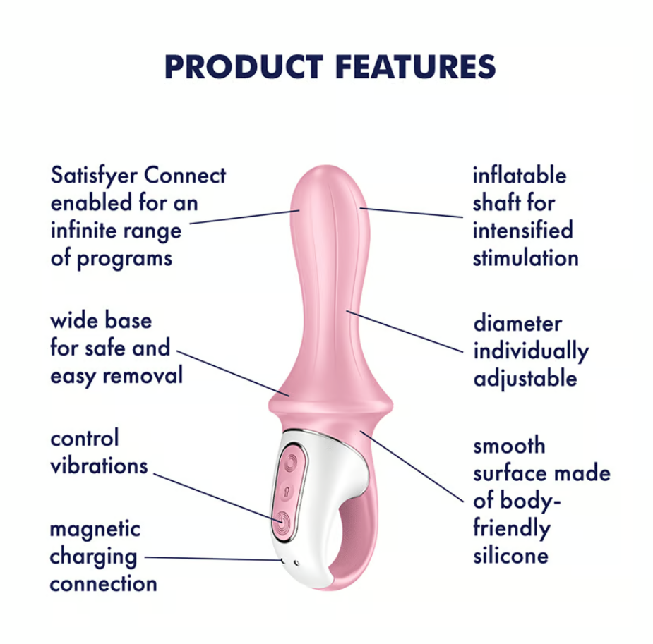 Satisfyer Air Pump Booty 5+ features