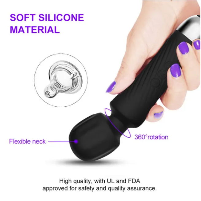 Loveangels Cordless Black Wand Massager