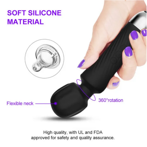 Loveangels Cordless Black Wand Massager