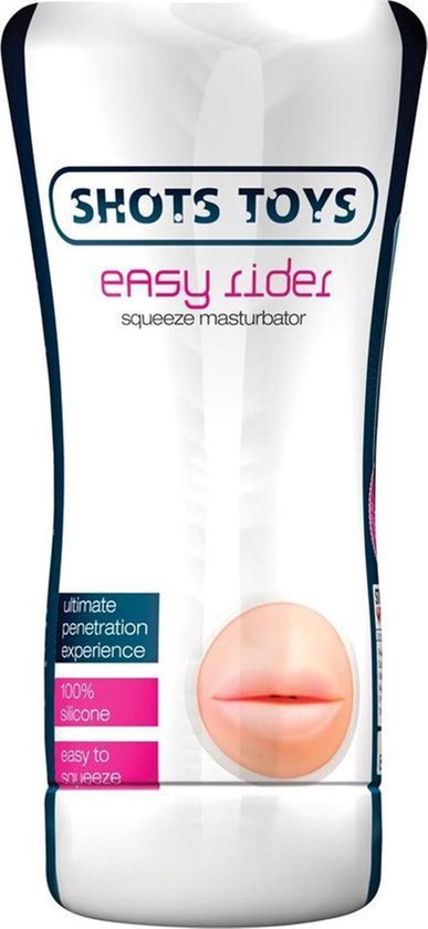 Shots Toys Easy Rider Squeeze Masturbator Mouth tub