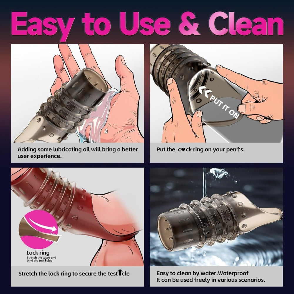 Loveangels Textured Penis Sleeves 2pk Set