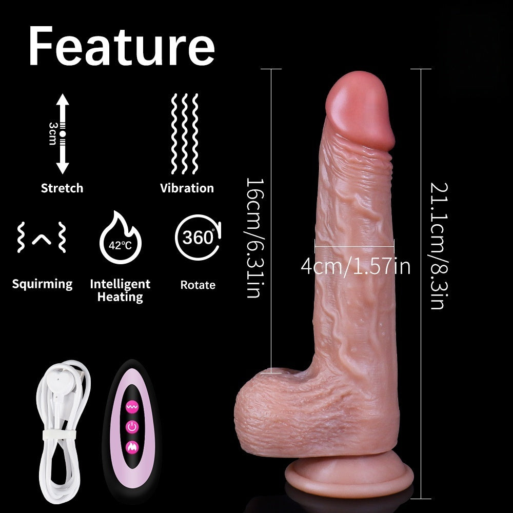 Loveangels Nico The Pleaser 8.27" Vibrating, Thrusting, Swinging And Heating Dildo