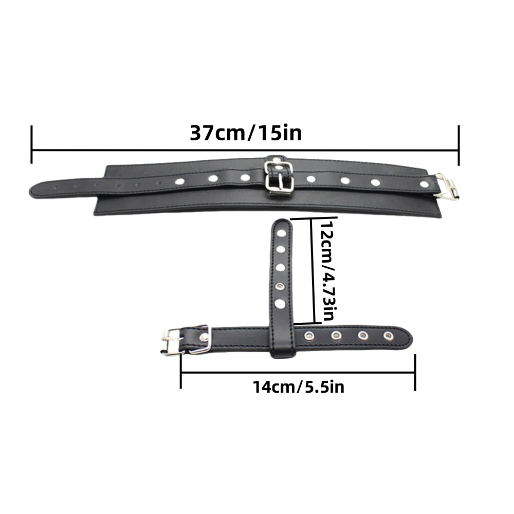 Loveangels PU Leather Adjustable Cuffs With  Loops