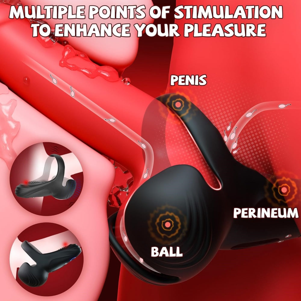 Loveangels Apex Core App Controlled Vibrating Cock Ring With Ball Holder