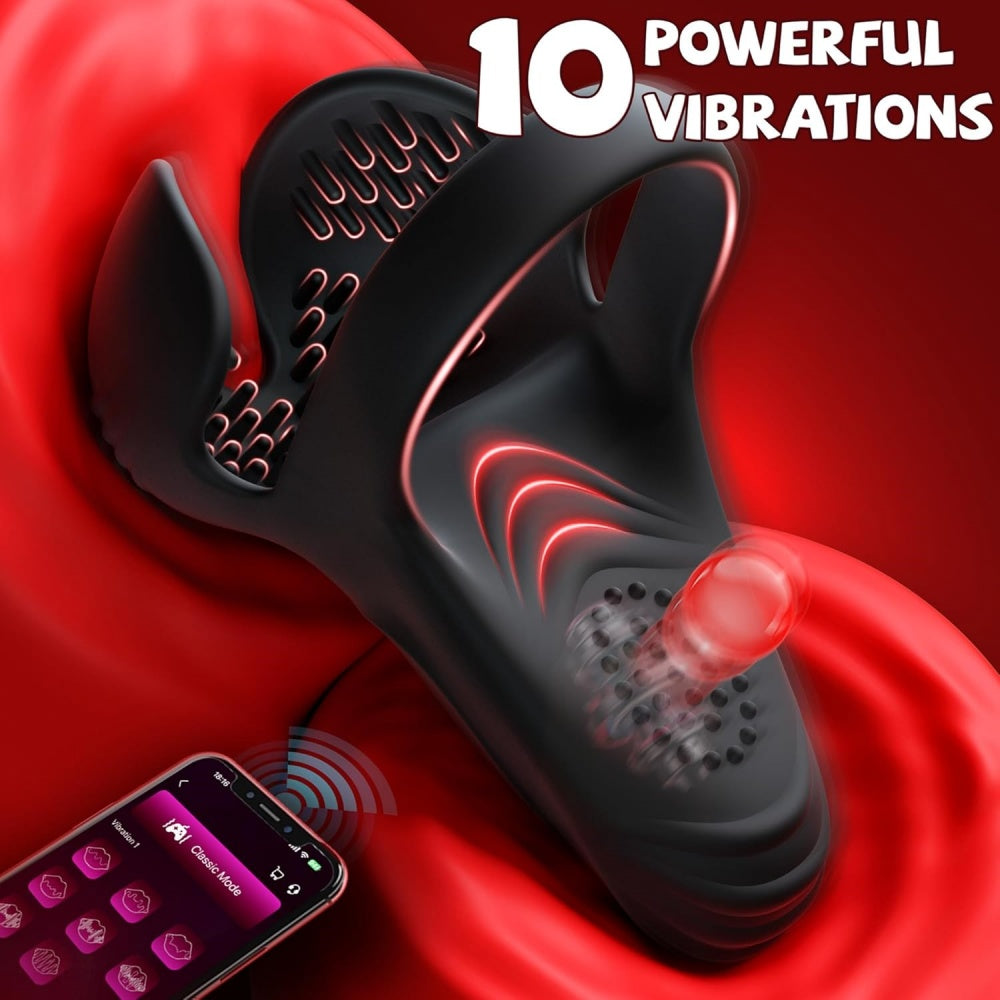 Loveangels Apex Core App Controlled Vibrating Cock Ring With Ball Holder