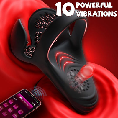 Loveangels Apex Core App Controlled Vibrating Cock Ring With Ball Holder