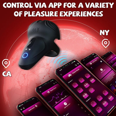 Loveangels Apex Core App Controlled Vibrating Cock Ring With Ball Holder