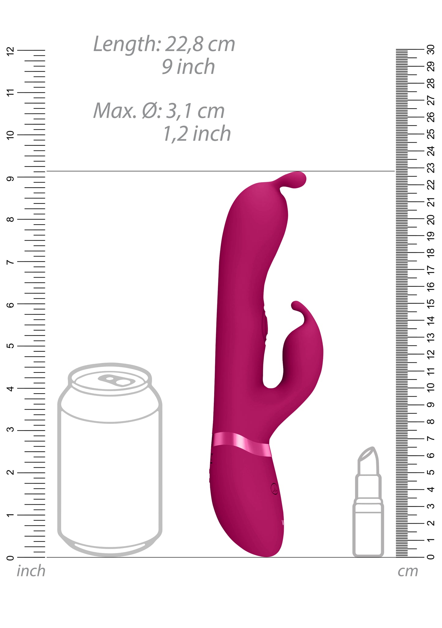 Vive Gada - Vibrating Bunny Ear G-Spot Rabbit with Pulse Wave Shaft