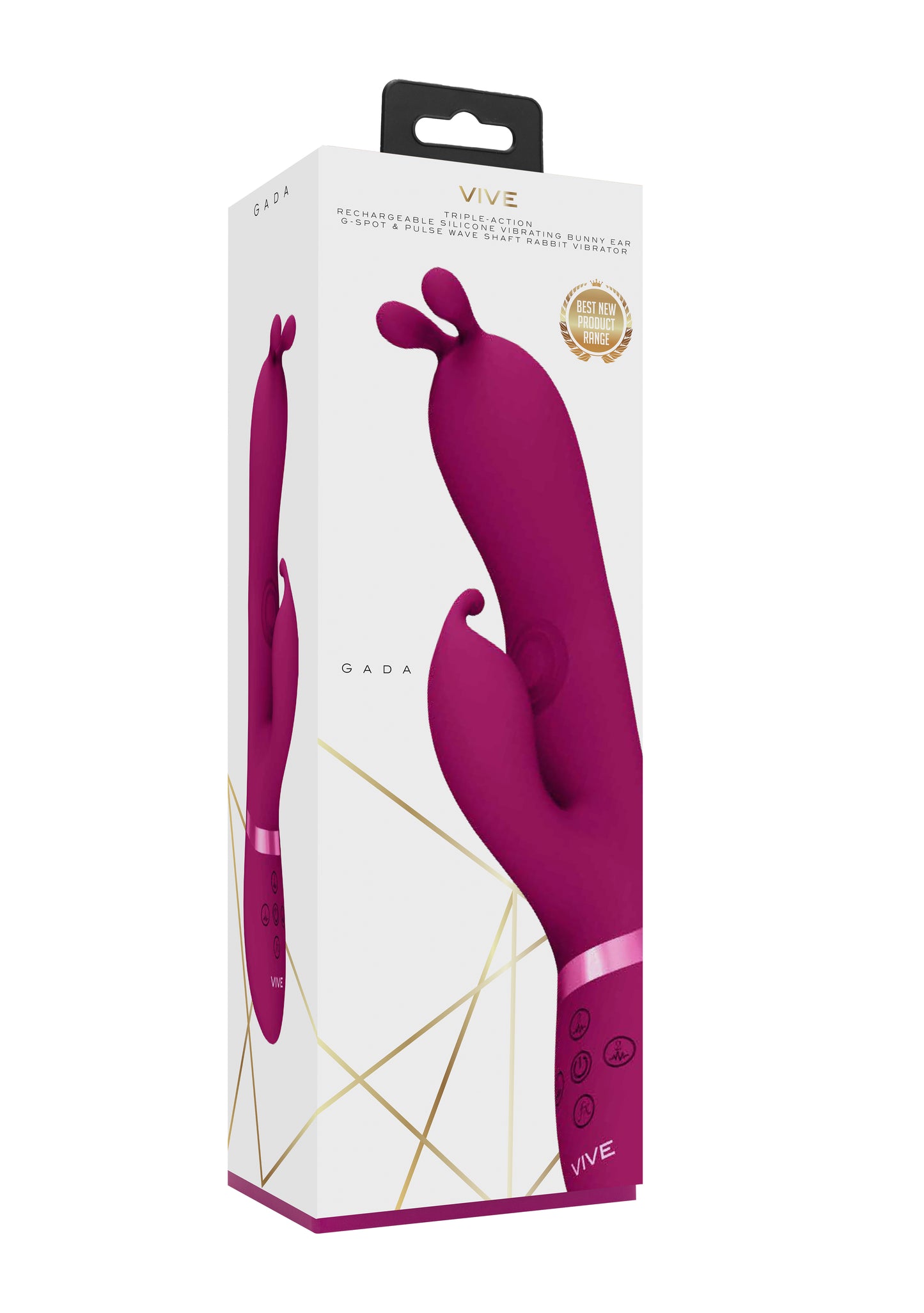 Vive Gada - Vibrating Bunny Ear Rabbit with Pulse Wave Shaft