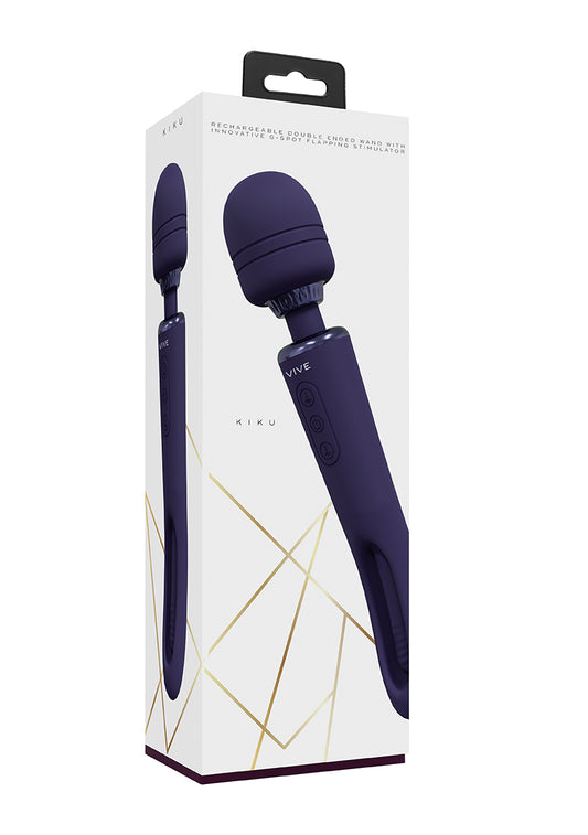 Kiku Rechargeable Double Ended Wand with Innovative G Spot Flapping Stimulator
