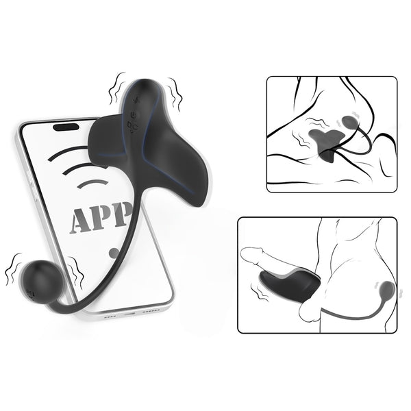 Loveangels Long Curve App Control Unisex Vibrator