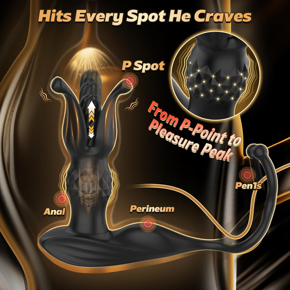 Loveangels Dual Expander Remote Control Anal Vibrator With Rings