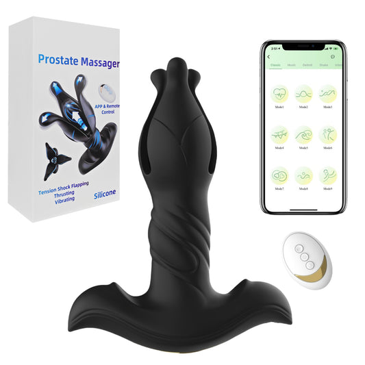Loveangels App And Remote Control Thrusting Tulip Anal Plug With Flapping And Tension Shock