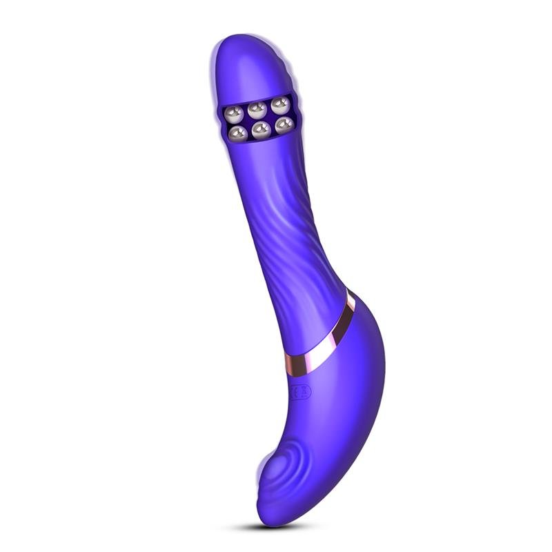 Action Rayden Detachable Rotating Beads Vibrator With Pulsation - Loveangels