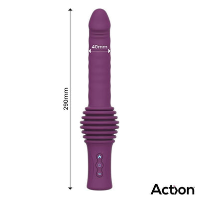 Action Roxer Vibrating, Heating and Thrusting Machine With Remote Control - Loveangels