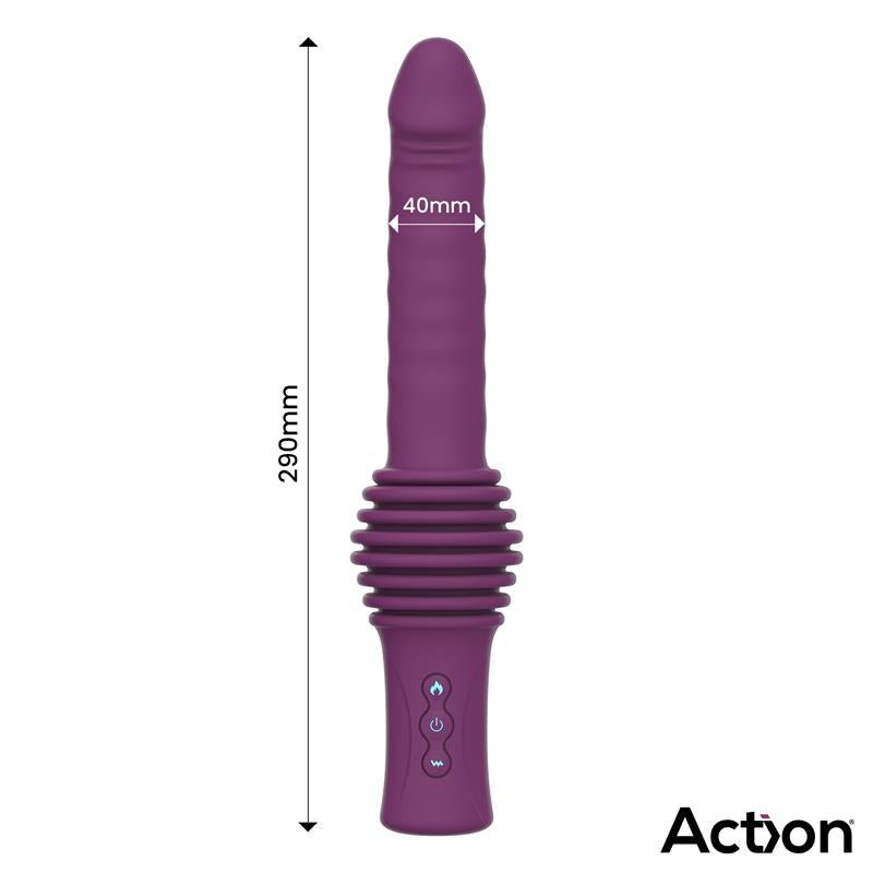 Action Roxer Vibrating, Heating and Thrusting Machine With Remote Control - Loveangels