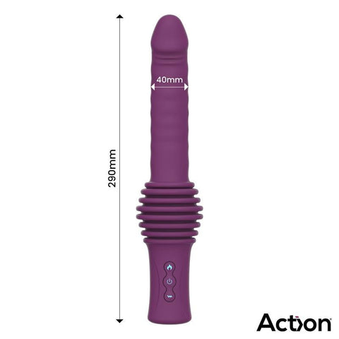 Action Roxer Vibrating, Heating and Thrusting Machine With Remote Control - Loveangels