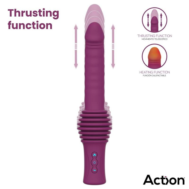 Action Roxer Vibrating, Heating and Thrusting Machine With Remote Control - Loveangels