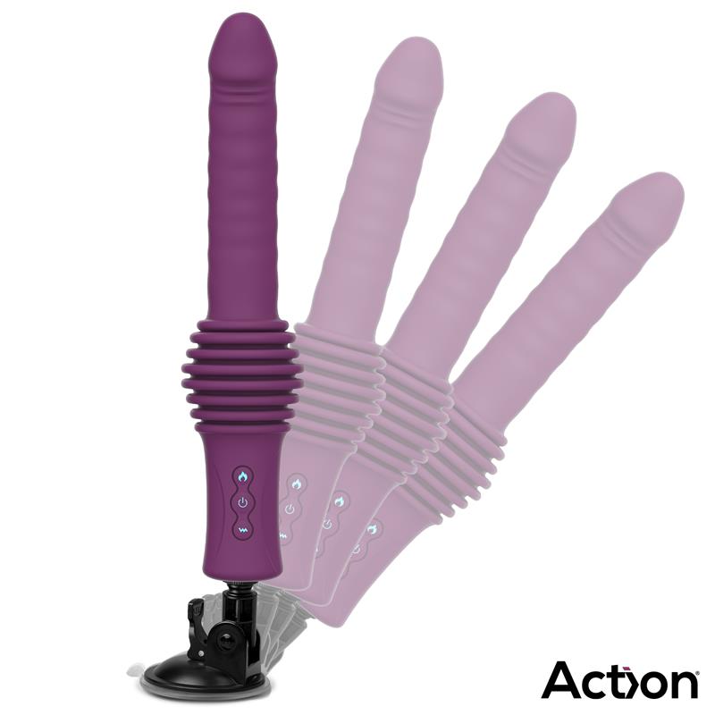 Action Roxer Vibrating, Heating and Thrusting Machine With Remote Control - Loveangels