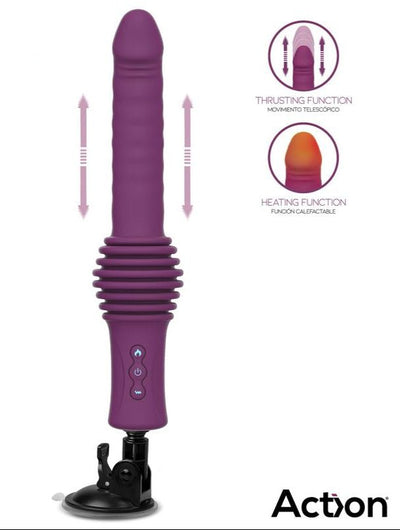 Action Roxer Vibrating, Heating and Thrusting Machine With Remote Control - Loveangels