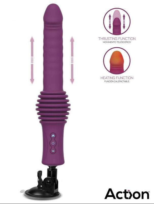 Action Roxer Vibrating, Heating and Thrusting Machine With Remote Control - Loveangels