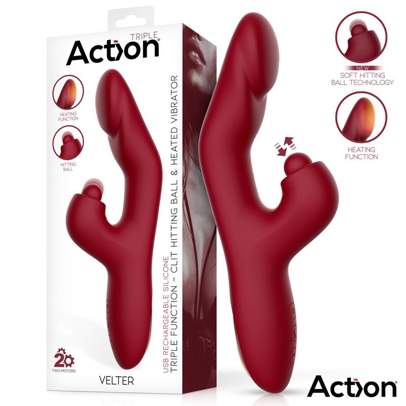 Action Velter Soft Clit Hitting Ball With Vibration And Heating Function - Loveangels