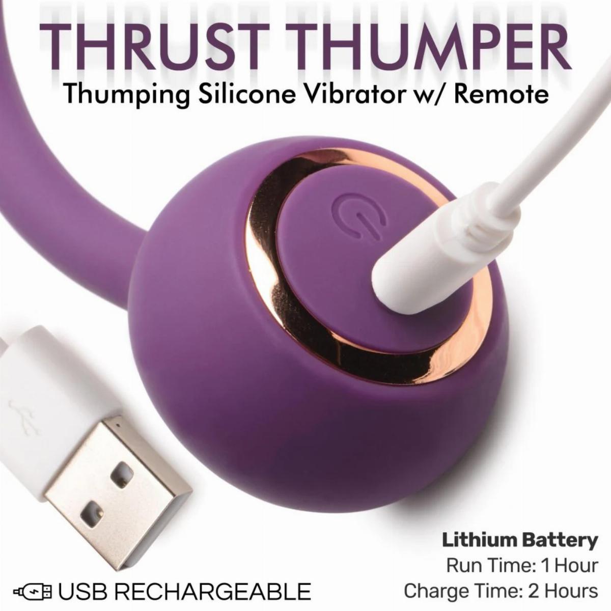 Inmi Thru Thumper Thrusting Silicone Vibrator w/ Remote