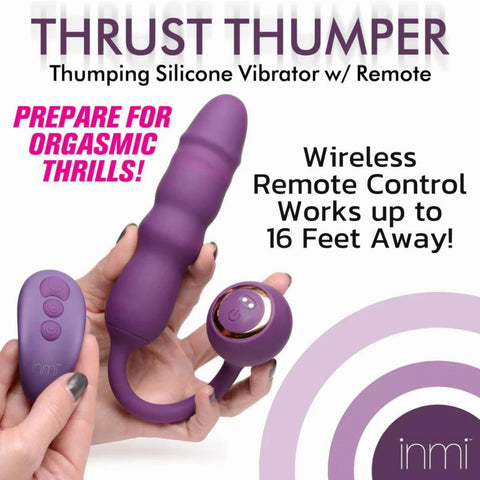 Inmi Thru Thumper Thrusting Silicone Vibrator w/ Remote
