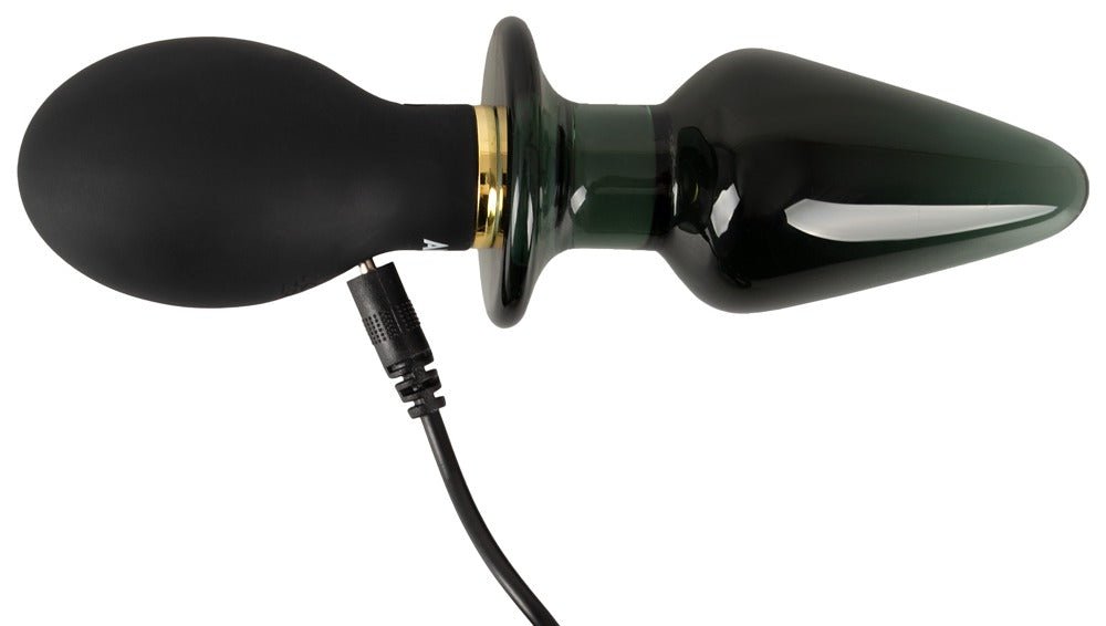 Anos Double Ended Glass Butt Plug with Vibration - Loveangels