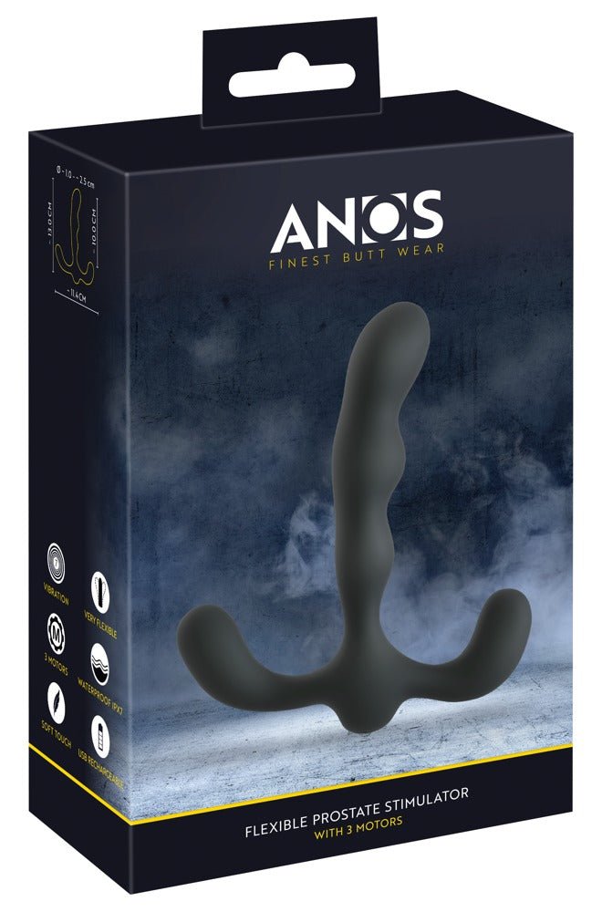 Anos Flexible Prostate Stimulator with 3 Motors - Loveangels