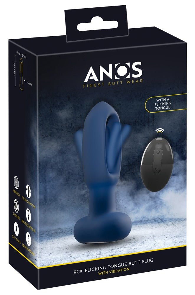 Anos Remote Control Flickering Tongue Butt Plug - Loveangels