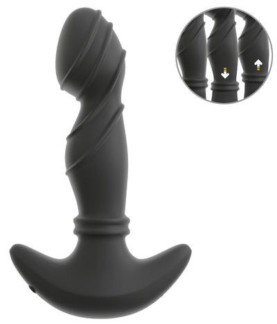 Anos Vibrating Prostate Plug with Moving Rings - Loveangels