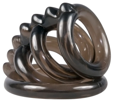 Bad Kitty 4 Piece Penis & Testicle Ring - Loveangels