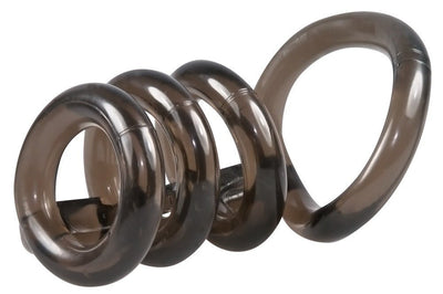 Bad Kitty 4 Piece Penis & Testicle Ring - Loveangels