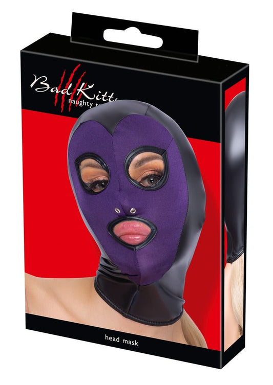 Bad Kitty Purple Head Mask - Loveangels