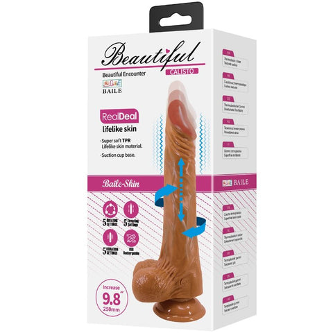 Baile Beautiful Encounters Calisto 24cm Rotating, Thrusting And Vibrating Dildo - Loveangels