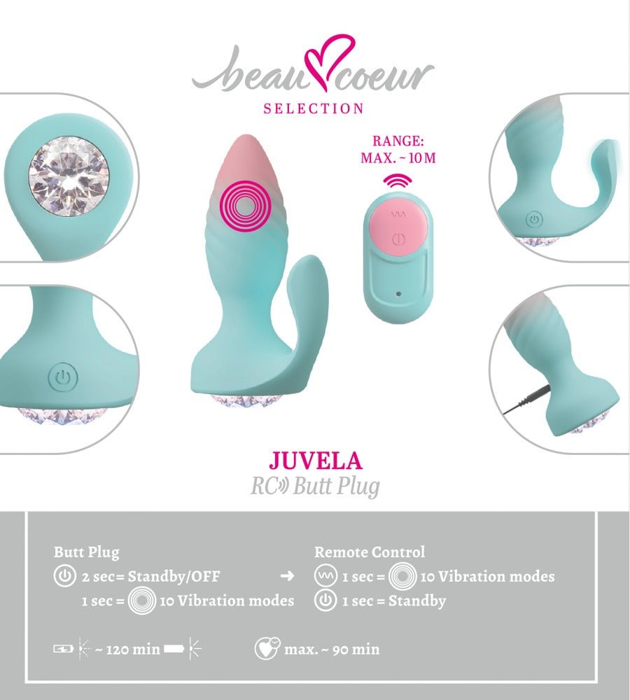 Beau Coeur Juvela Remote Control Butt Plug - Loveangels