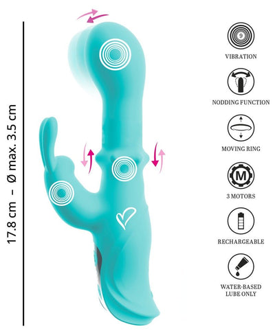 Beau Coeur Oriven Slide Ring Rabbit Vibrator - Loveangels