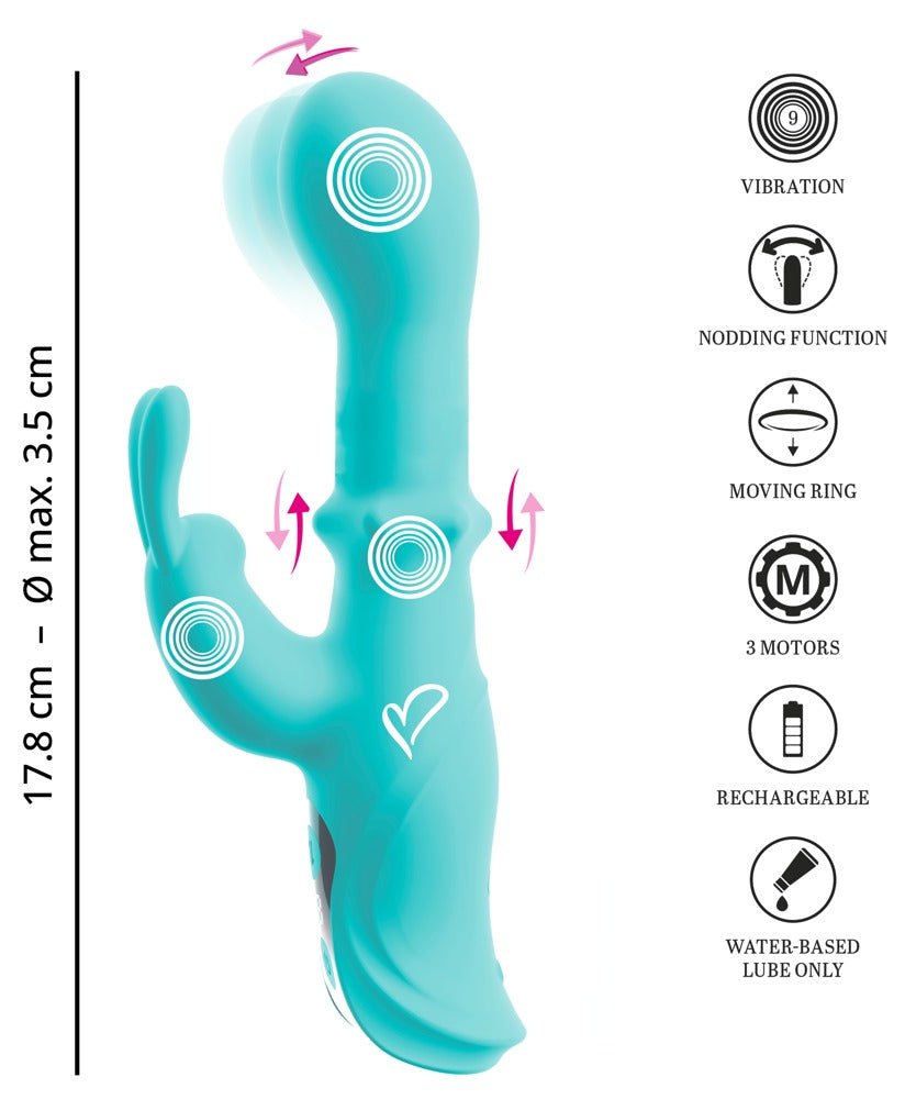 Beau Coeur Oriven Slide Ring Rabbit Vibrator - Loveangels
