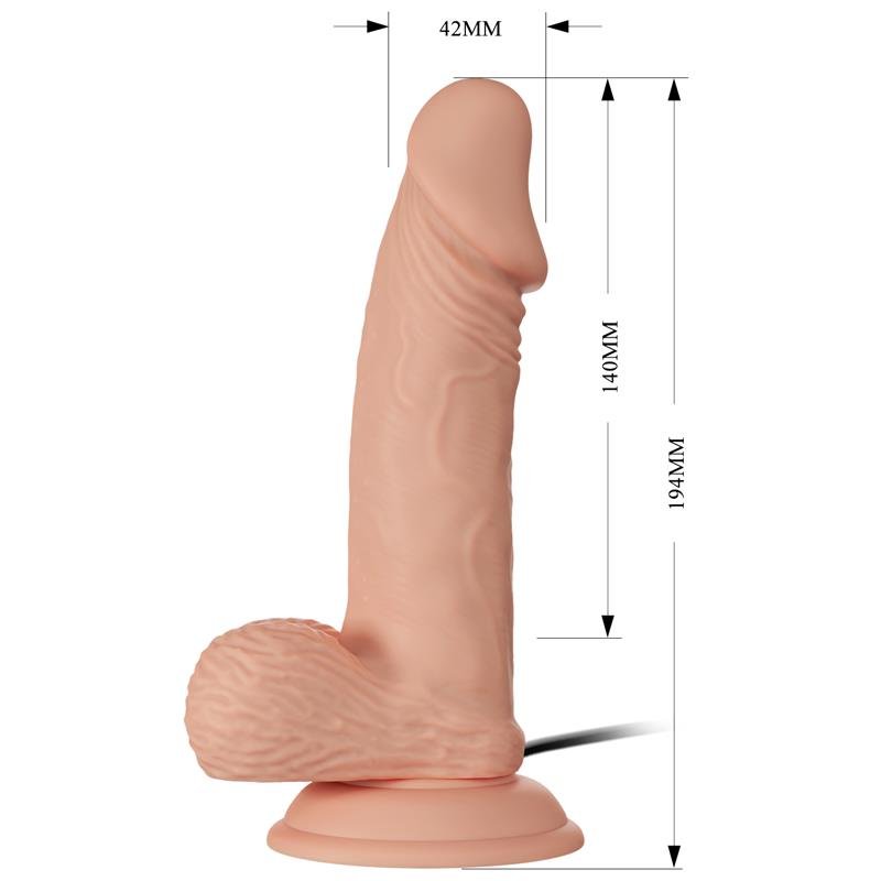 Beautiful Encounters Zebulon 7.6 Inch Vibrating Dildo - Loveangels