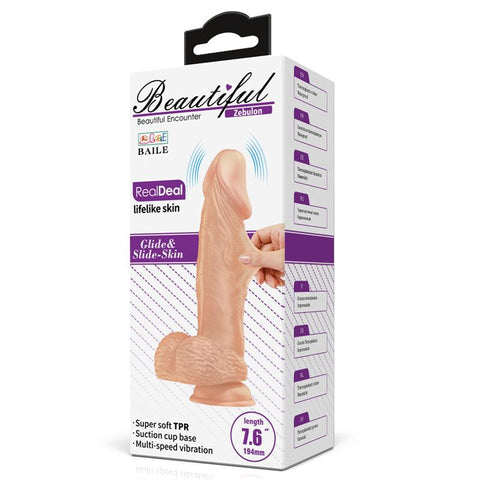 Beautiful Encounters Zebulon 7.6 Inch Vibrating Dildo - Loveangels